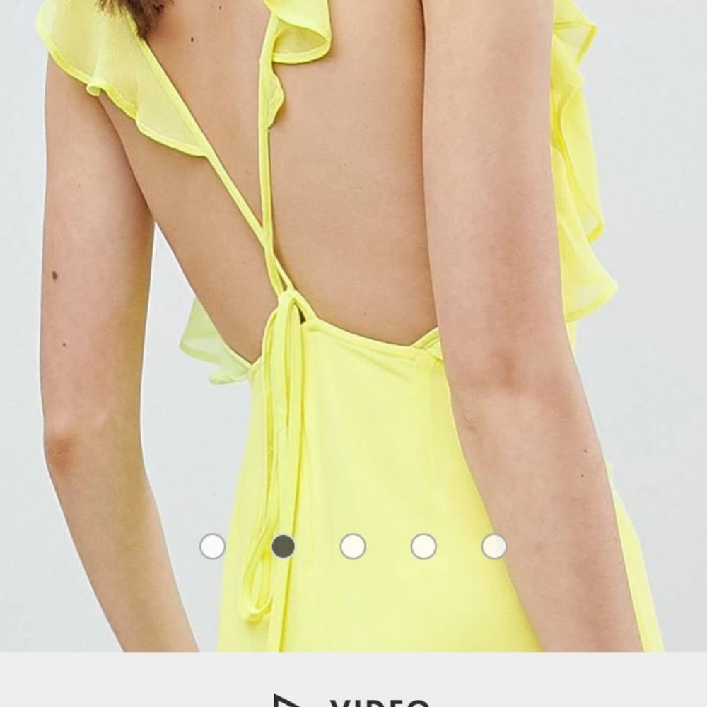 Yellow Tall Ruffle Maxi Dress - Picture 5 of 6
